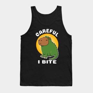 Careful I bite Capybara Dinosaur Costume Tank Top